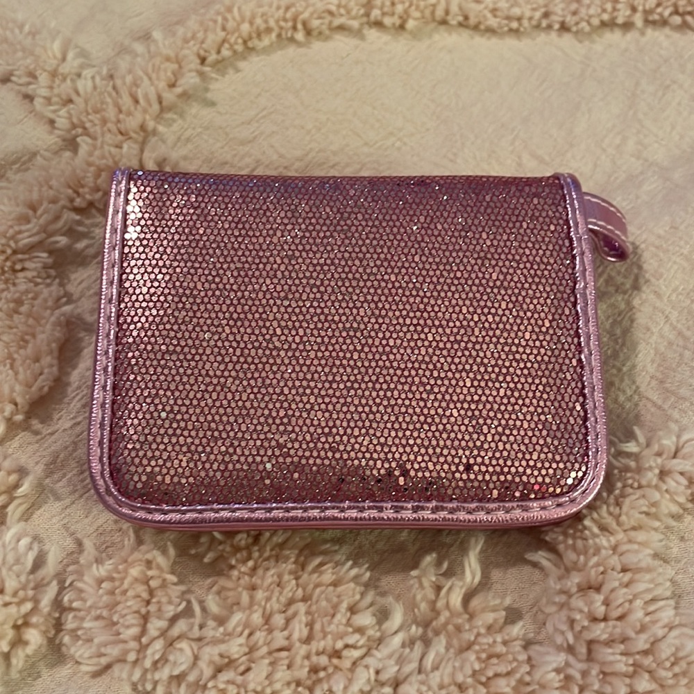 Mini Pink Glitter Sparkly Wallet/Coin Purse - Picture 2 of 6